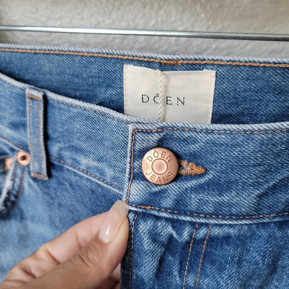 NWT Doen Laurent Wide Leg Ultra High Rise Jean, Size 31, Color Vilaine Wash - Picture 5 of 11